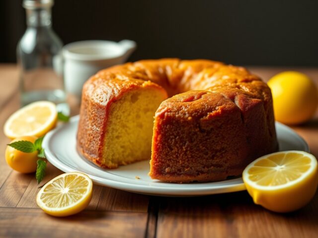 Mijn schoonmoeders Madeira cake — AI-gegenereerde illustratie