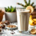 Milkshake van banaan en cactusvrucht