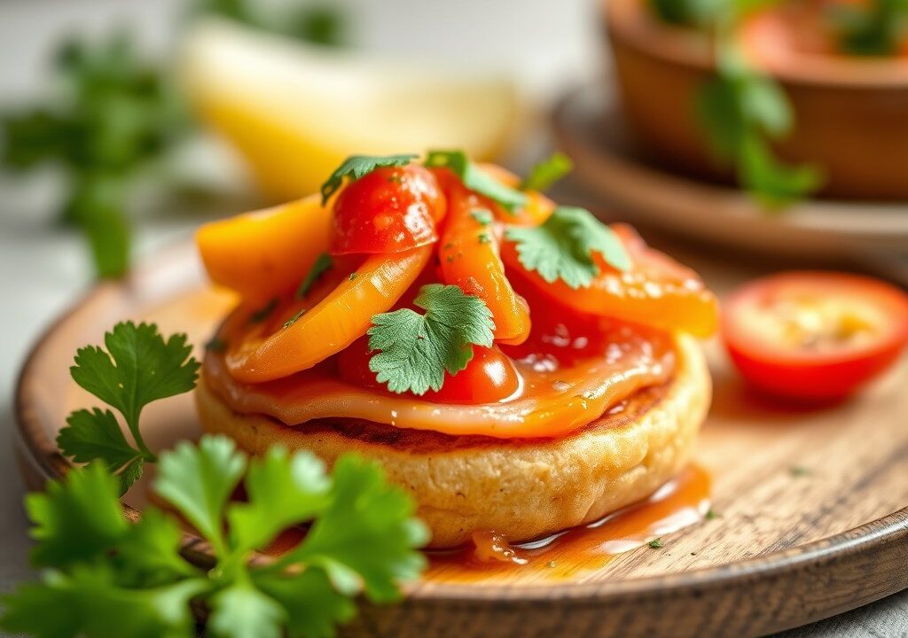Mini-beenham met tomatensalsa — AI-gegenereerde illustratie
