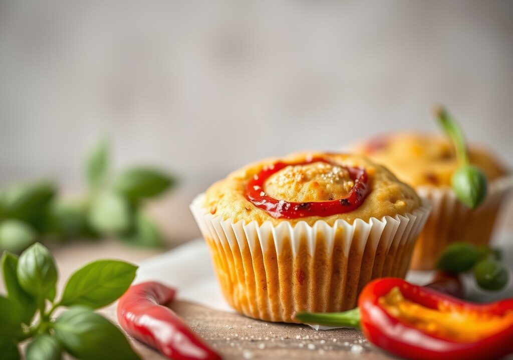 Muffin met paprika, AI-gegenereerde illustratie