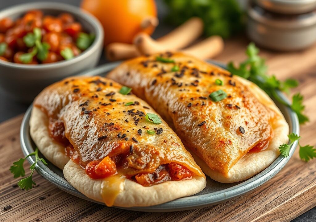 Namaak turkse pide’s., AI-gegenereerde illustratie