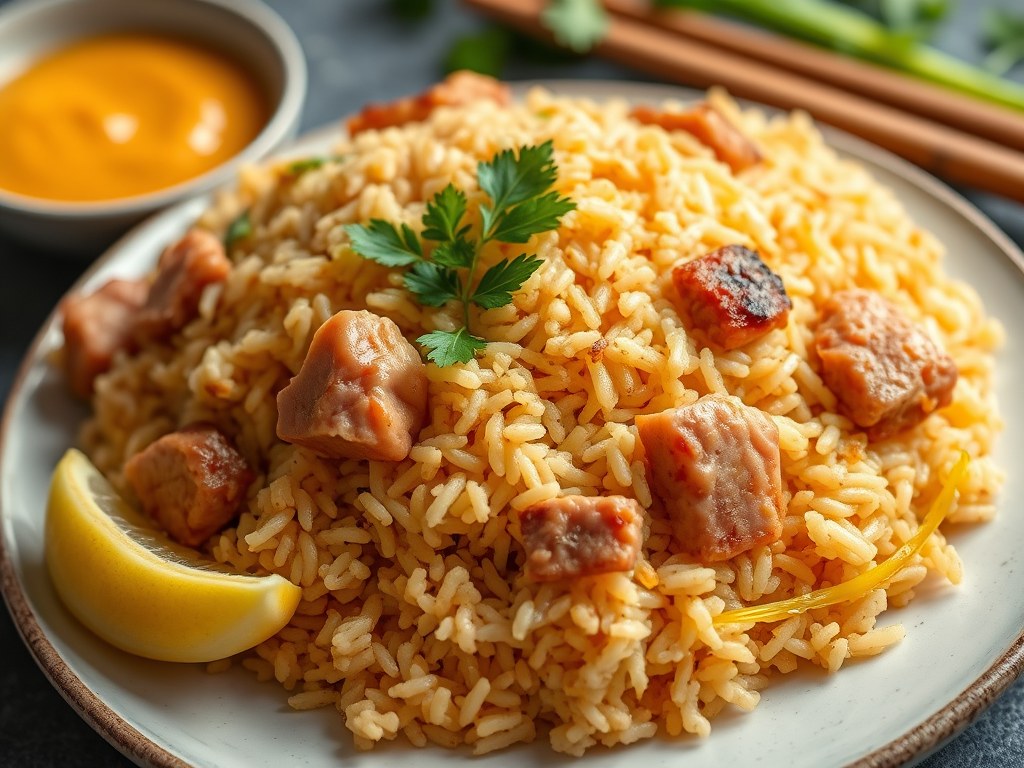 Nasi-Goreng, die je `Speciaal` maakt!, AI-gegenereerde illustratie