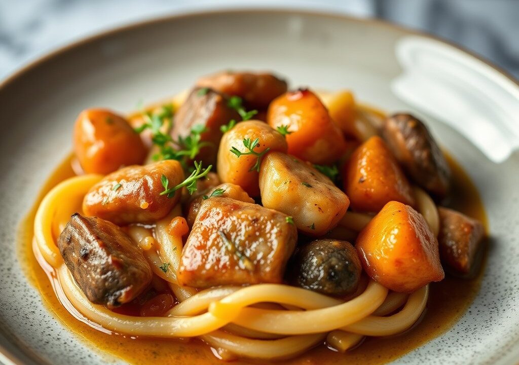 Navarin van Noordzeevissen — AI-gegenereerde illustratie