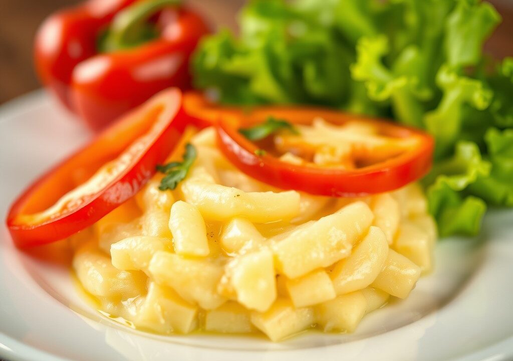 Nijlbaars met aardappelpuree van savooi en groenten, AI-gegenereerde illustratie