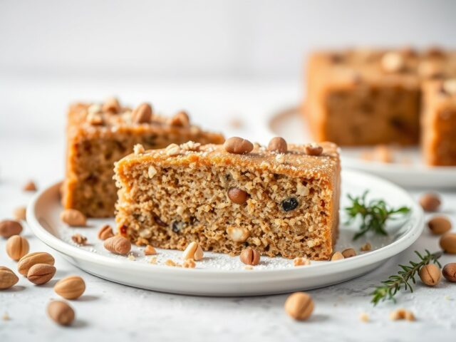 Notencake — AI-gegenereerde illustratie