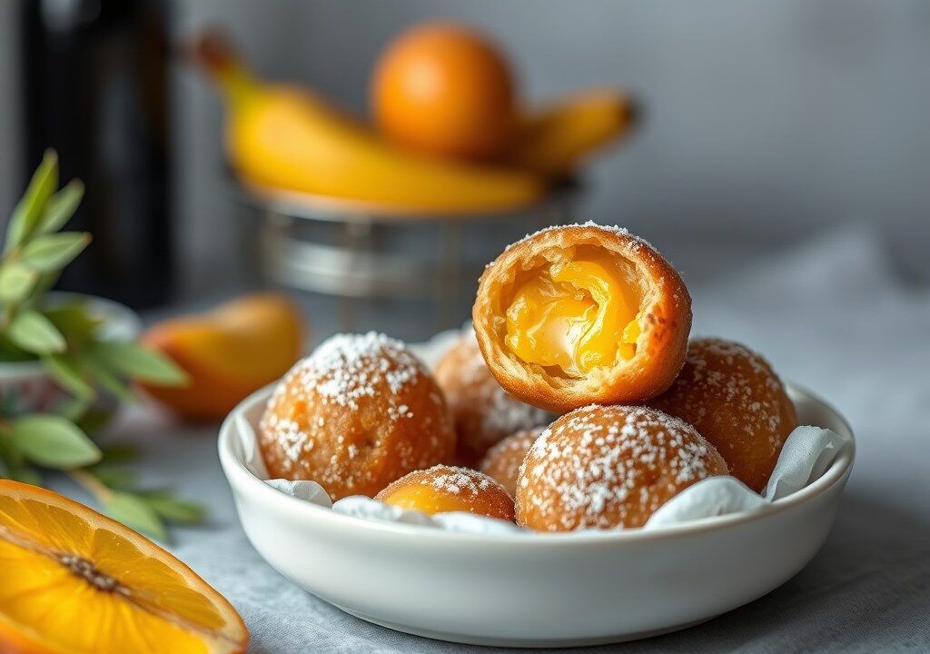 Oliebollen met ananas — AI-gegenereerde illustratie