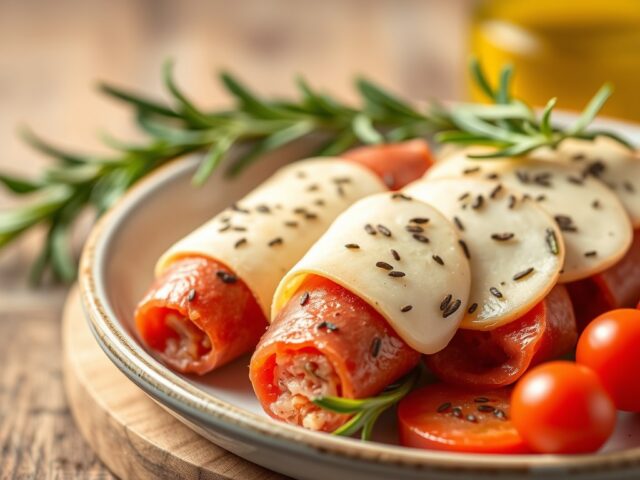 Olijven pepperoni stokjes — AI-gegenereerde illustratie