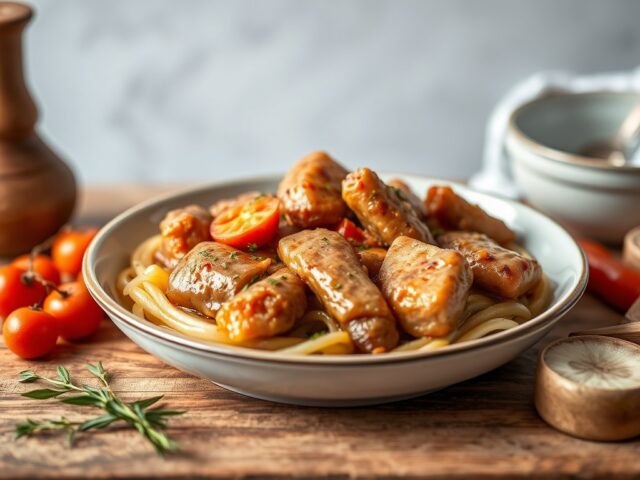 Oma’s draadjesvlees, lekkers uit vroegere tijden!! — AI-gegenereerde illustratie