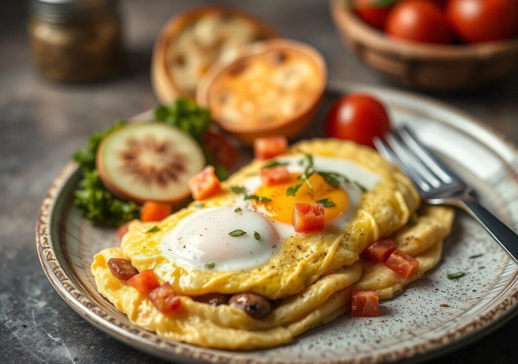 Omelet California Stijl — AI-gegenereerde illustratie