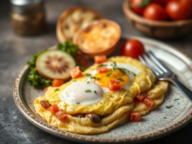 Omelet California Stijl — AI-gegenereerde illustratie