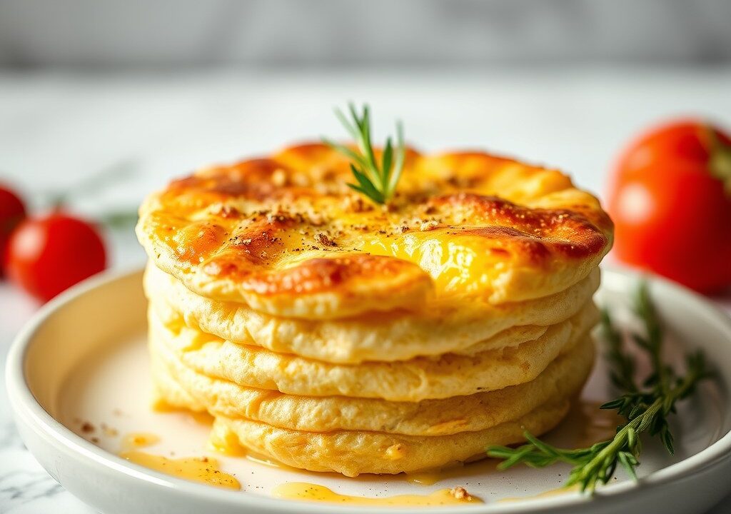 Omelet Soufflé, AI-gegenereerde illustratie