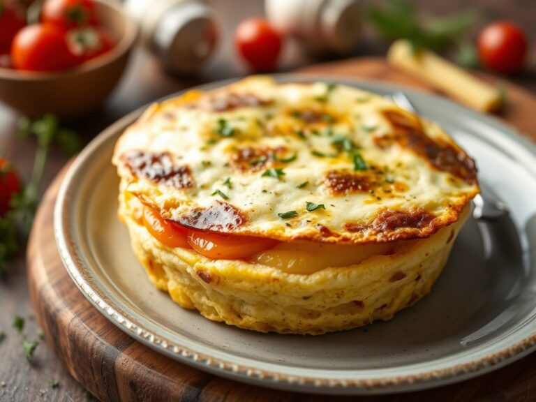Omelet uit de oven (eiermuffins) — AI-gegenereerde illustratie