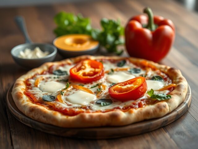 Ontbijtpizza — AI-gegenereerde illustratie