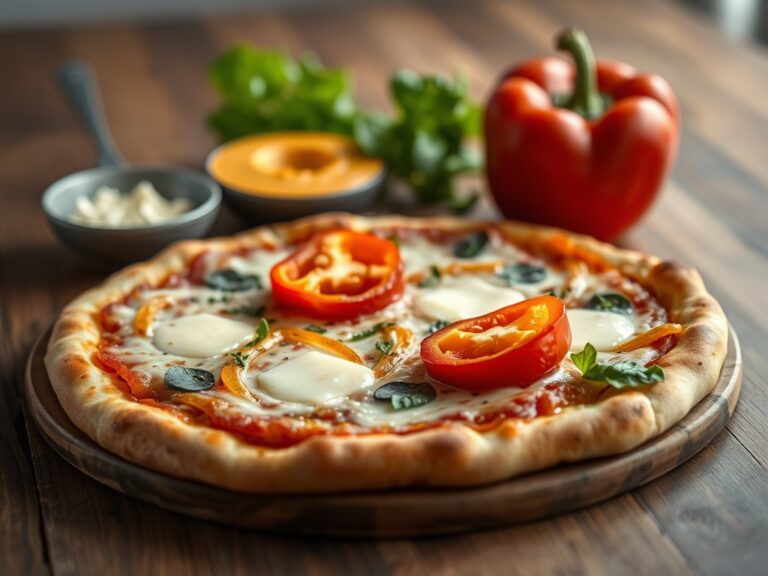 Ontbijtpizza — AI-gegenereerde illustratie