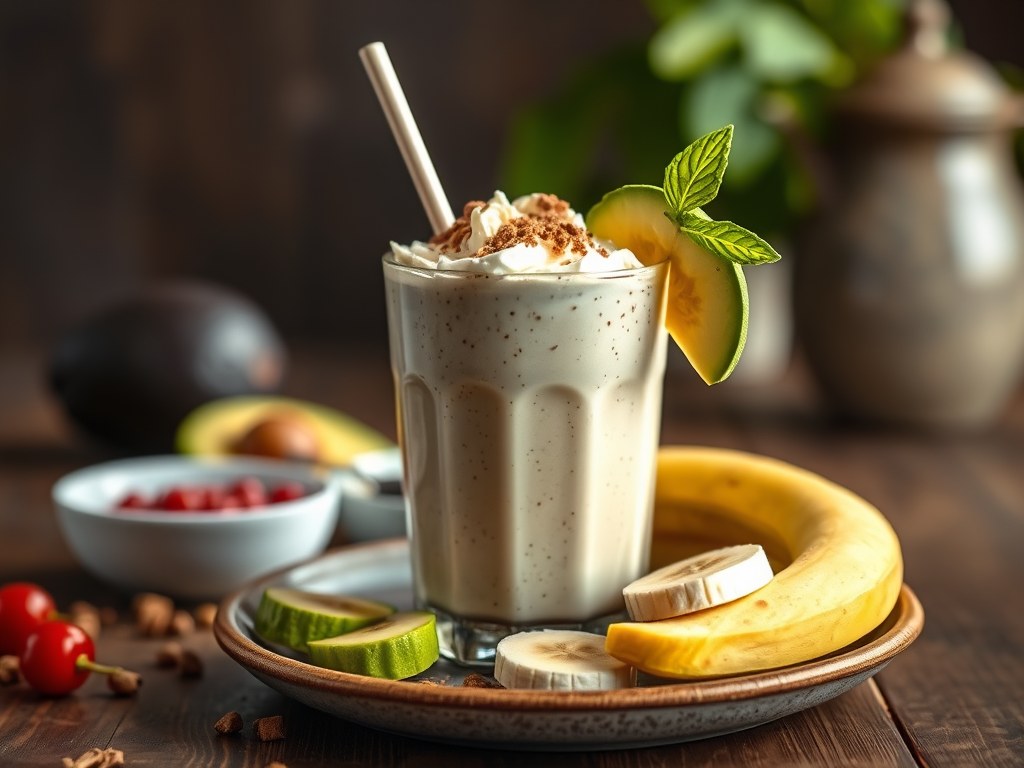 Ontbijtshake, AI-gegenereerde illustratie