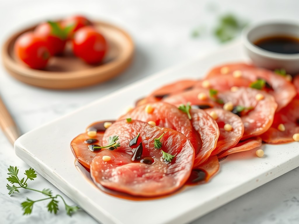 Oosterse Carpaccio, AI-gegenereerde illustratie