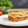 Open lasagne met kip