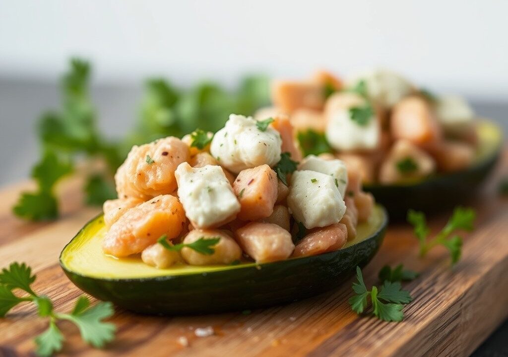 Opgevulde courgettebloemen met tonijn en ricotta, AI-gegenereerde illustratie