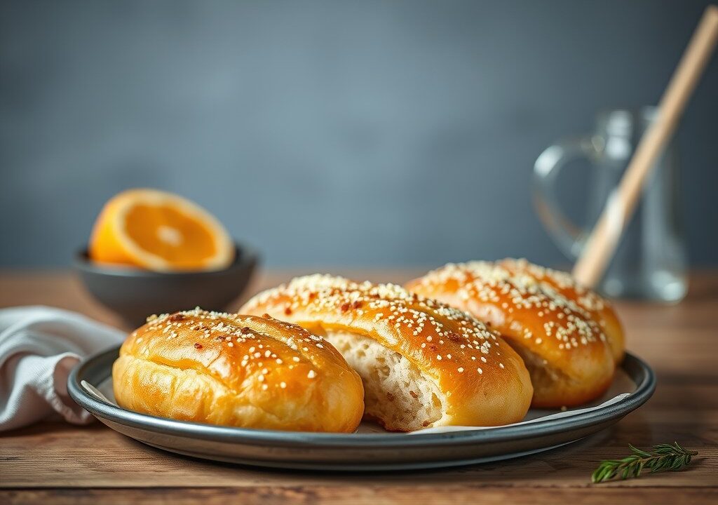 Oranje broodjes — AI-gegenereerde illustratie