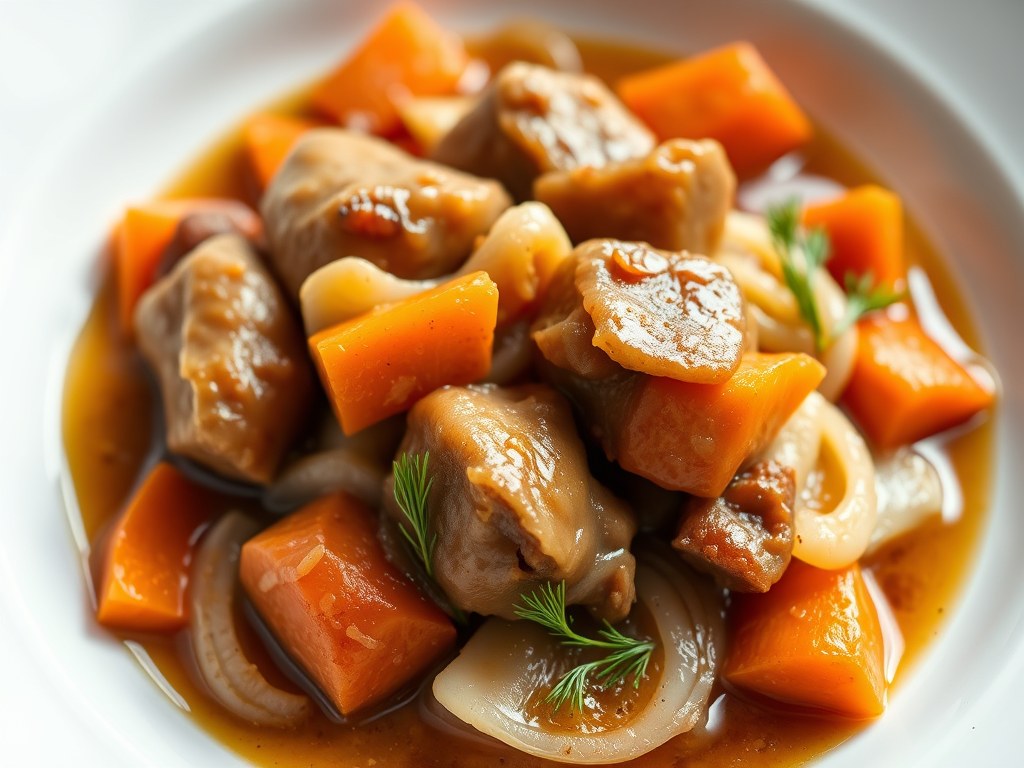 Ossobucco van kalkoen, AI-gegenereerde illustratie