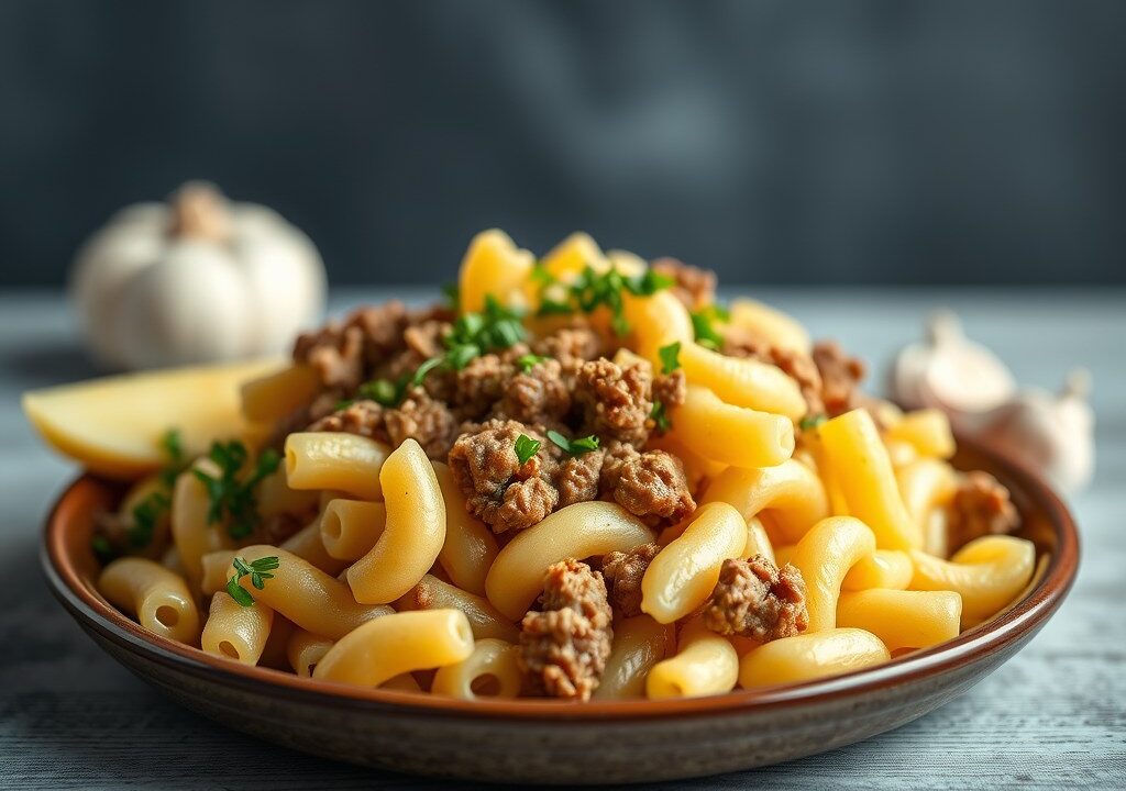 Ouderwetse macaroni, heel erg lekker, AI-gegenereerde illustratie