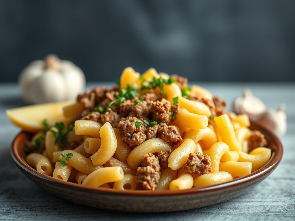 Ouderwetse macaroni, heel erg lekker, AI-gegenereerde illustratie