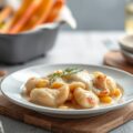 Ovenschotel met tong, wittewijnsaus en schorseneren