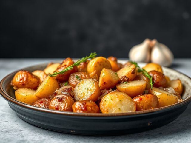 Ovenschotel met Varkensbuik en Aardappels — AI-gegenereerde illustratie