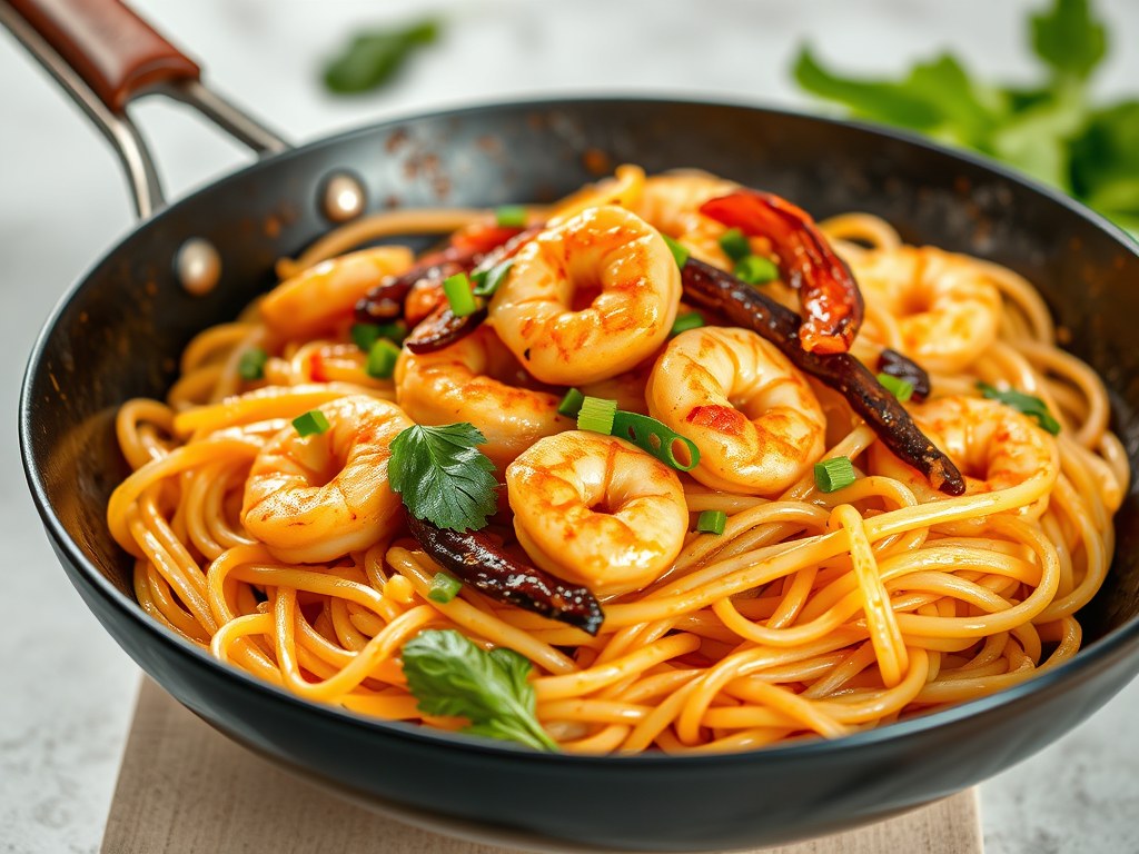 Pad thai kip, AI-gegenereerde illustratie