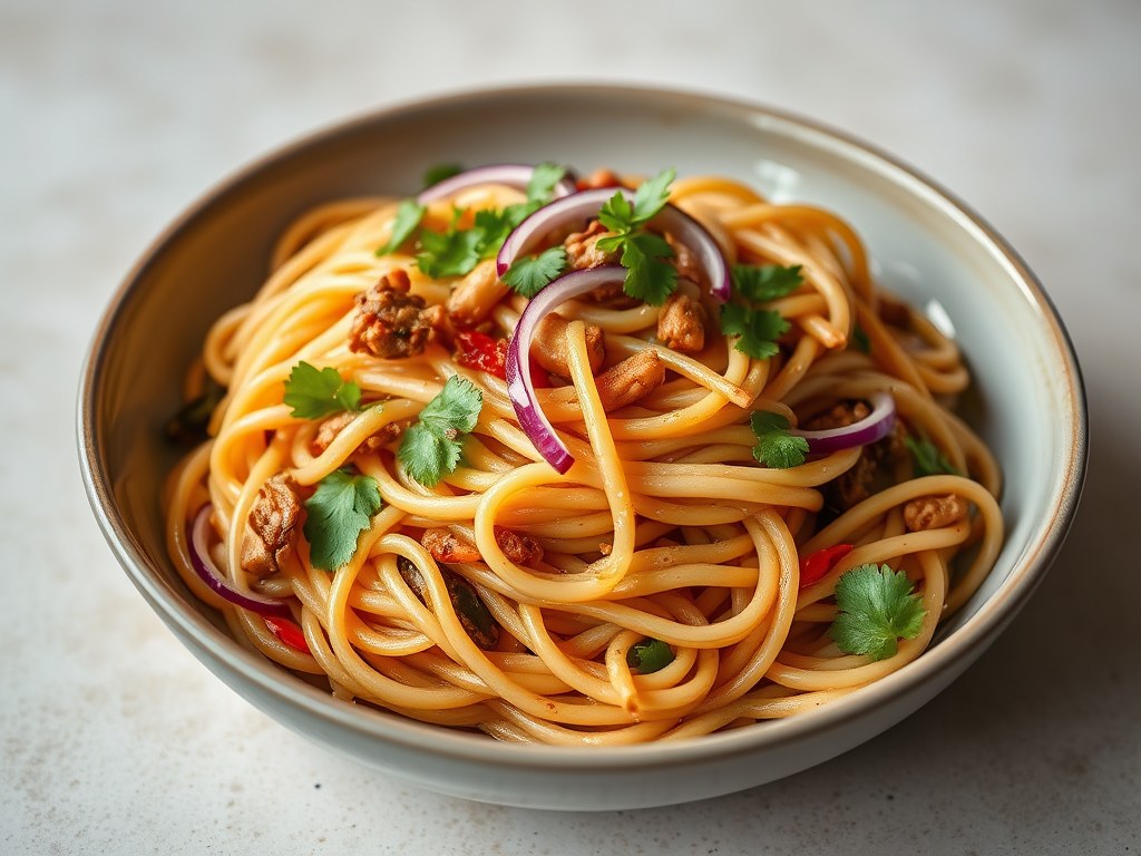 Pad Thai Noedels, AI-gegenereerde illustratie