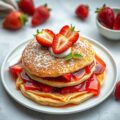 Pannenkoeken met aardbeien