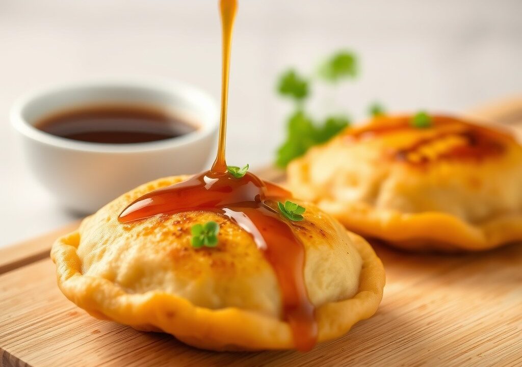 Pannenkoekjes met pekingeend — AI-gegenereerde illustratie