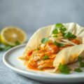 Papillot van koolvishaasje met wittekool en rode curry