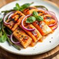 Papiollot van zalm en asperges