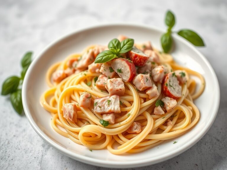 Pappardelle met tonijn — AI-gegenereerde illustratie