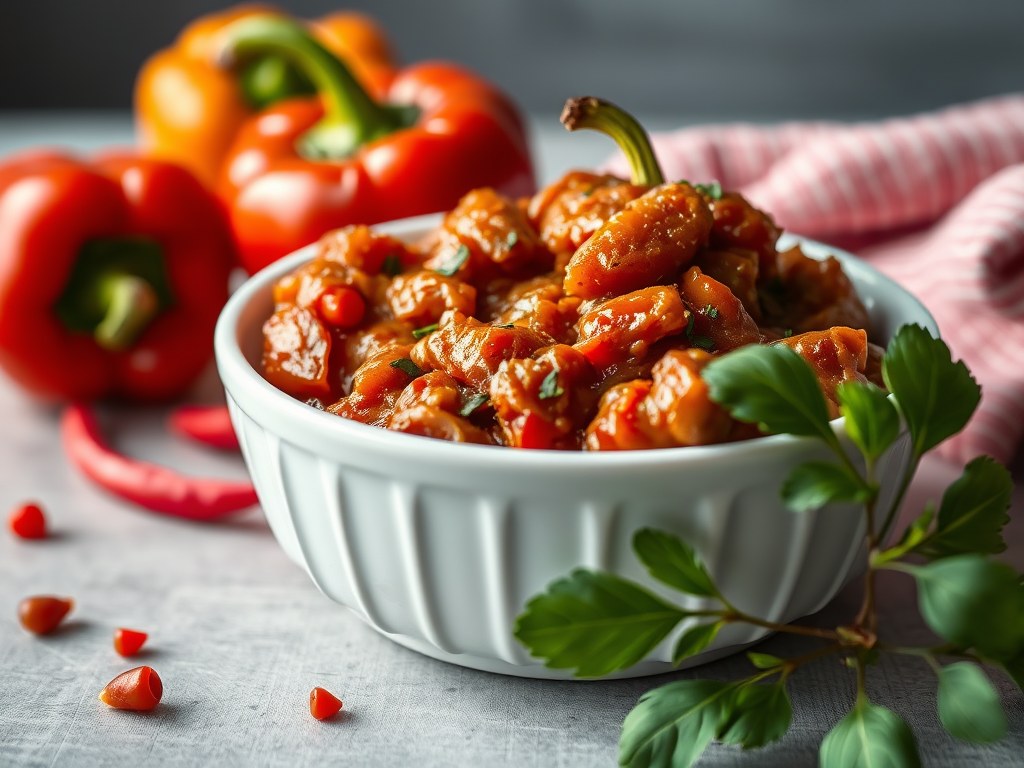 Paprika ragout, AI-gegenereerde illustratie