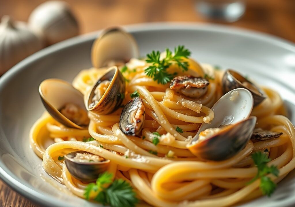 Pasta alle Vongole — AI-gegenereerde illustratie