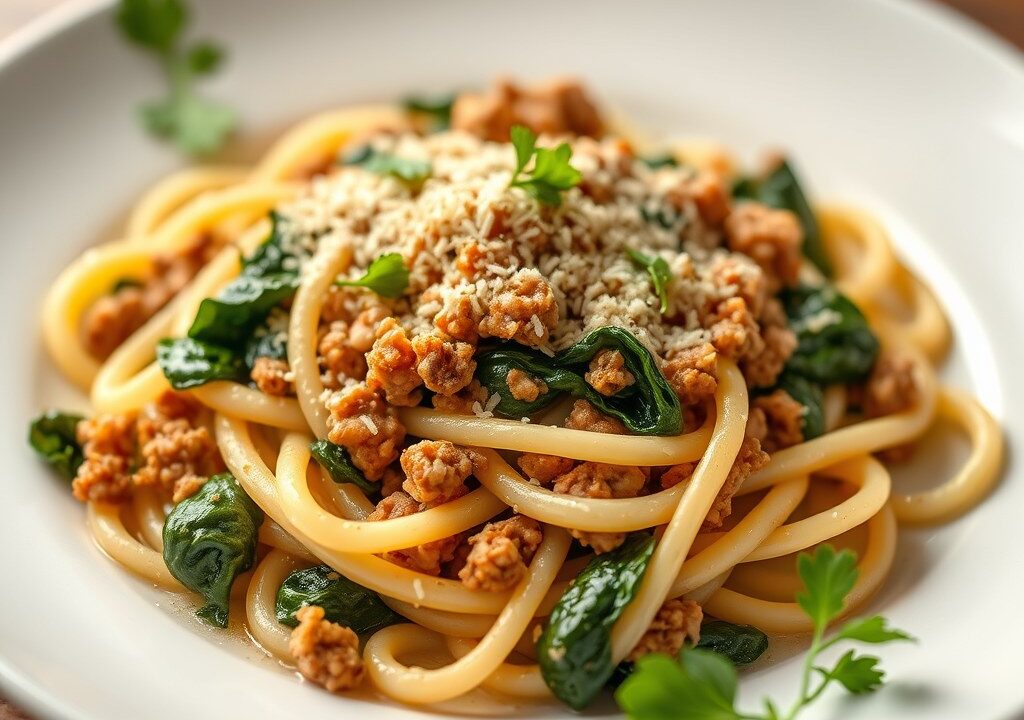 Pasta à la Parmentier — AI-gegenereerde illustratie