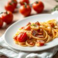 Pasta met artisjokken en ham