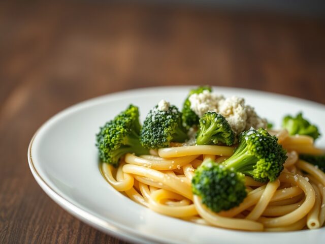Pasta met broccoli — AI-gegenereerde illustratie