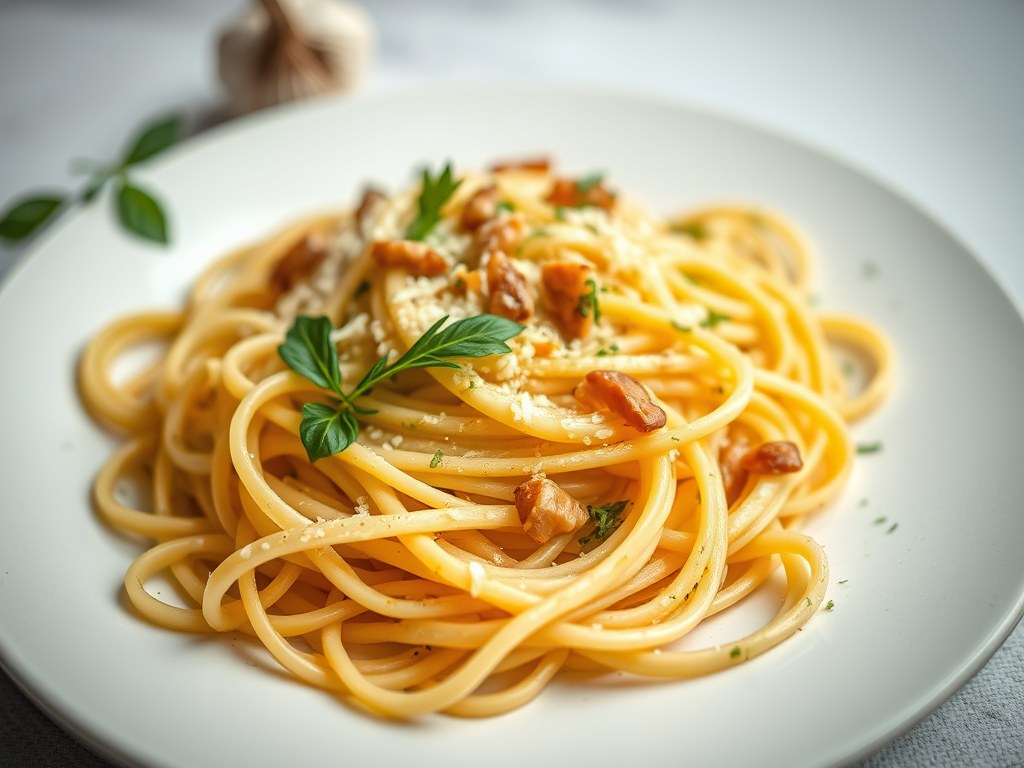 Pasta met Kippenlevertjes, AI-gegenereerde illustratie