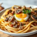 Pasta met Paddestoelen, Salie en Ei