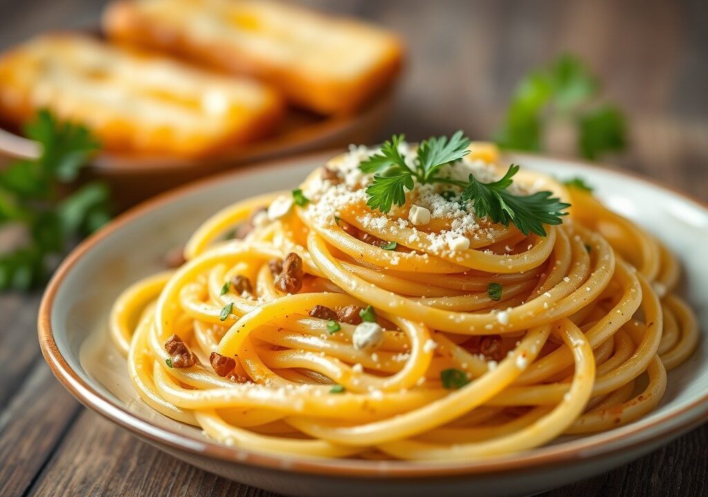 Pasta met pastinaak — AI-gegenereerde illustratie