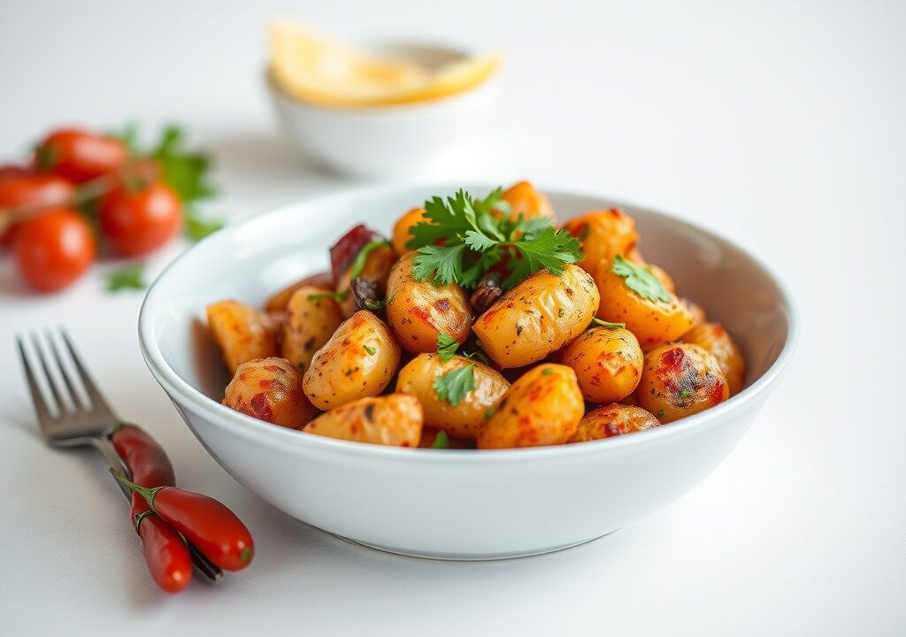 Patatas Bravas à la Tenerife, AI-gegenereerde illustratie
