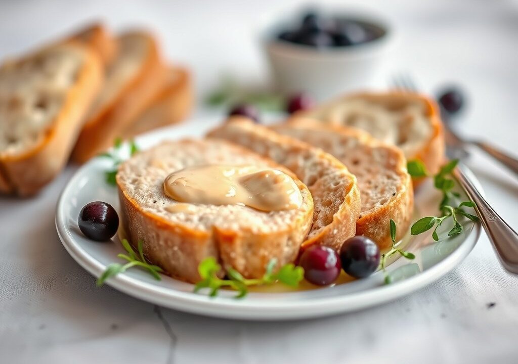 Pate au foie gras met saus Monegask — AI-gegenereerde illustratie