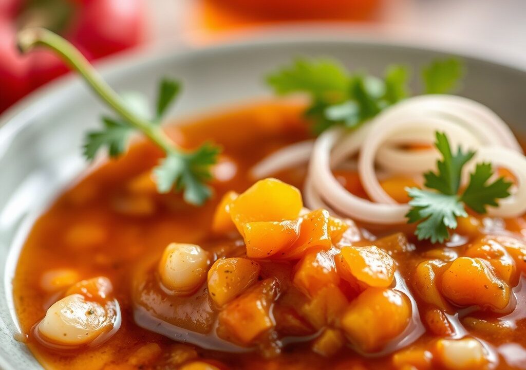 PEBRE (CHILEENSE HETE SAUS) — AI-gegenereerde illustratie