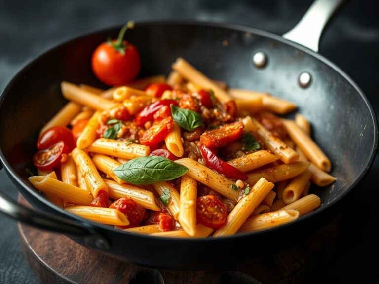 Penne alla puttanesca — AI-gegenereerde illustratie