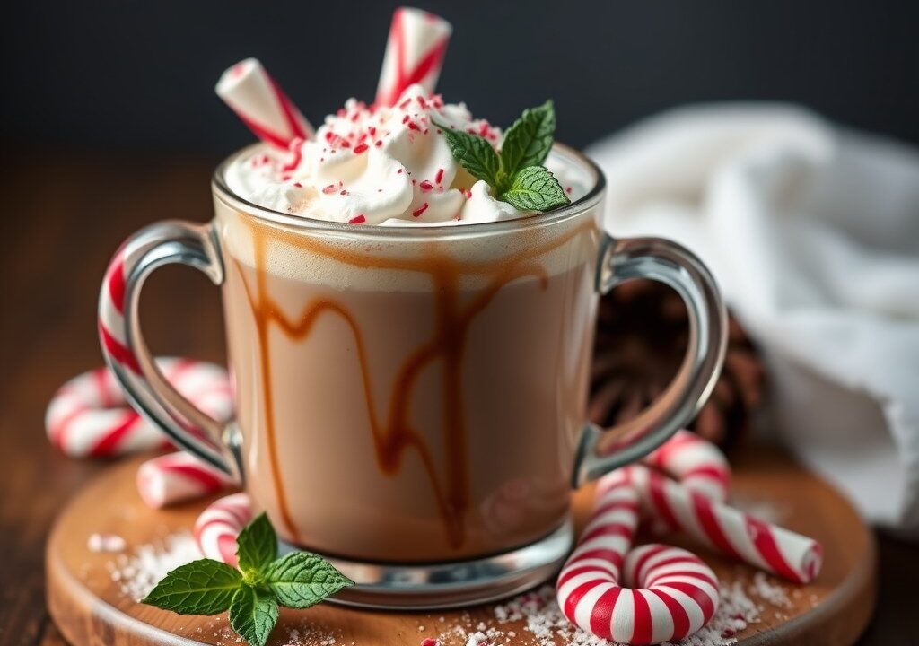 Peppermint Mocha, AI-gegenereerde illustratie