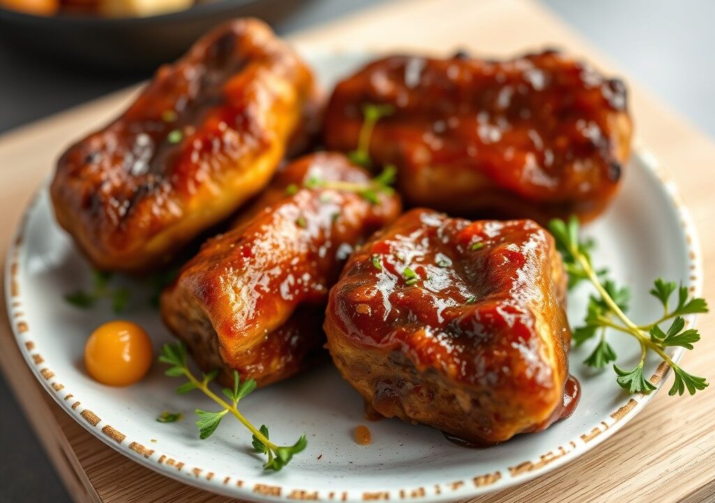 Perzikenpakketjes (bbq), AI-gegenereerde illustratie