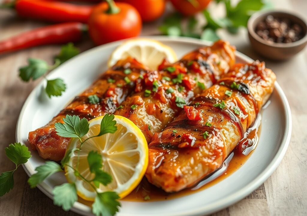 Pikante marinade, AI-gegenereerde illustratie